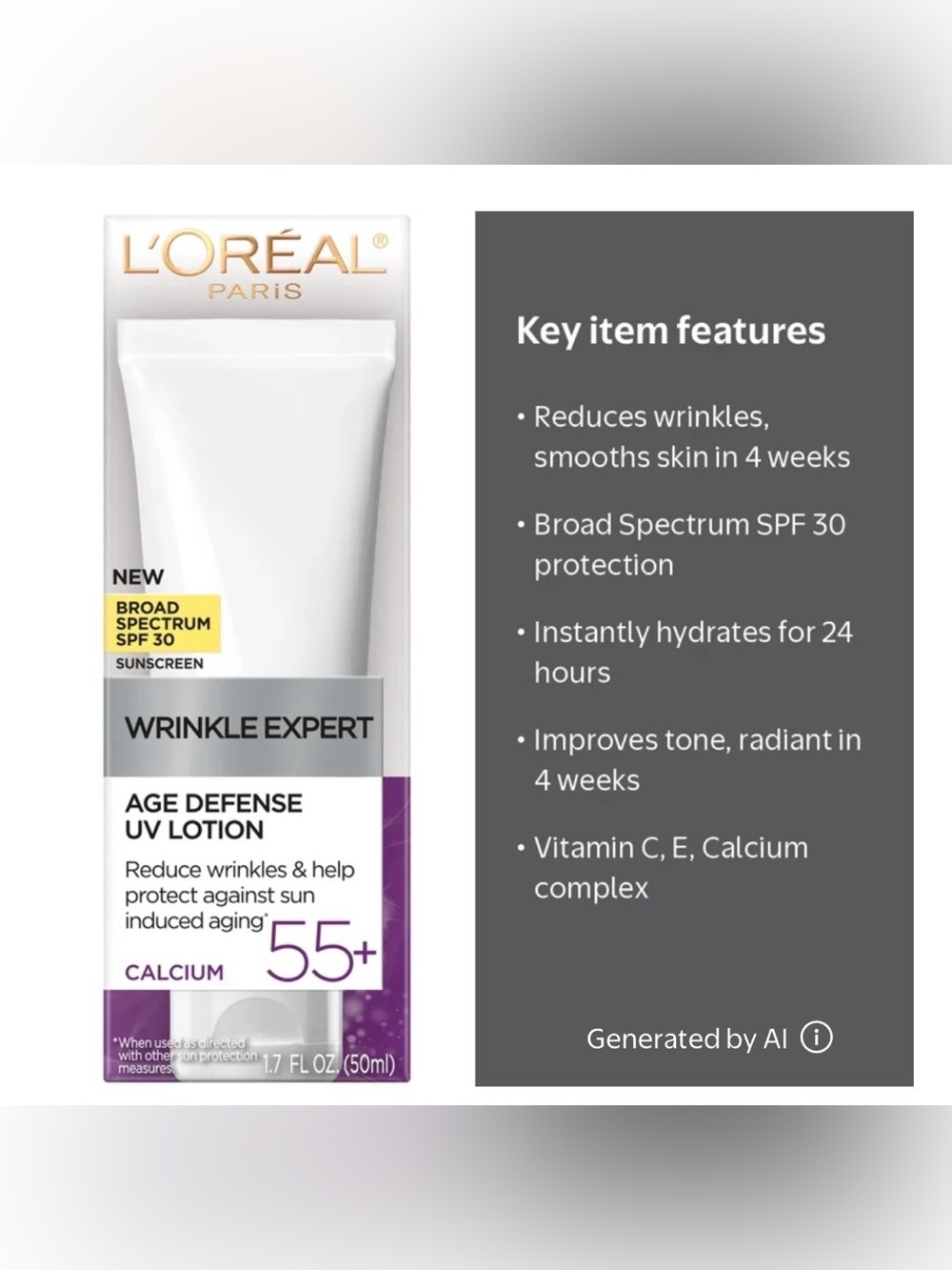 Wrinkle Expert Age Defense UV Lotion SPF 30